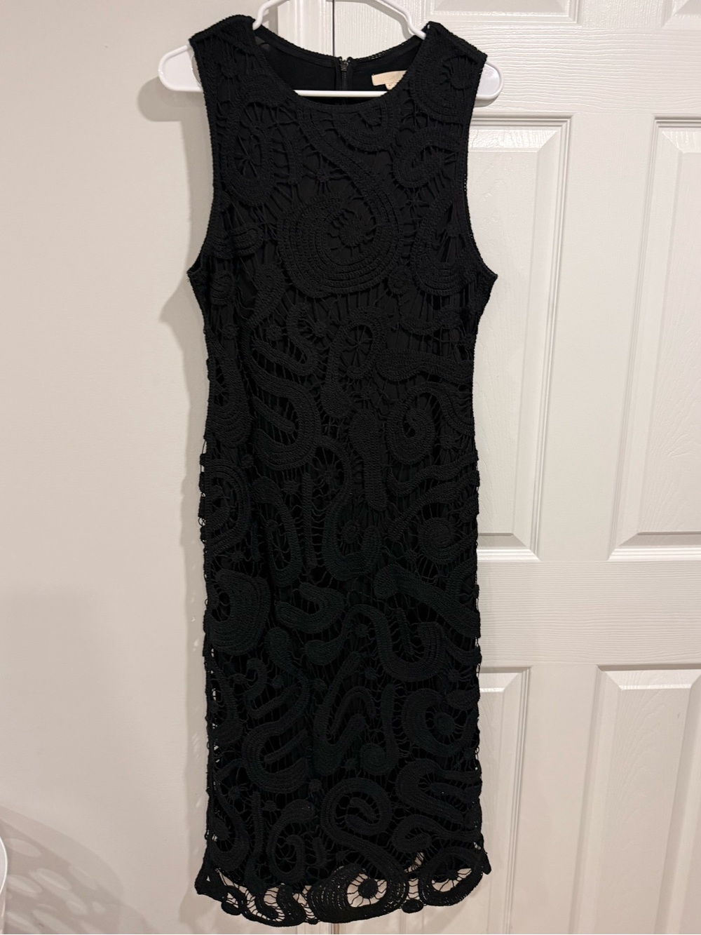 H&M Black Crochet Midi Dress